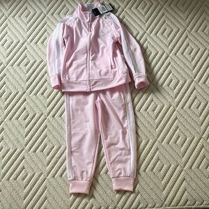 Brand New Adidas Pink 2 Piece Warm Up Set